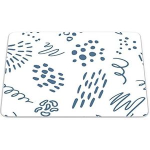 Questo Casa, Rechthoek digitaal bedrukte muismat, antislip onderkant, voor kantoor en thuis, afmetingen: 22x18 cm