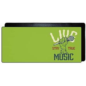 Rechthoekige muismat met digitaal bedrukte stof, antislip onderkant, zwarte rand, voor FPS, MOBA, single spel, maat XL, 90 x 40 cm