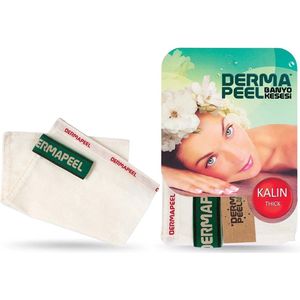 Dermapeel %100 Natuurlijke Exfoliërende Handschoen voor Lichaam - Dik Bad Scrubber - Douchehandschoen - Massage handschoen - Glove - Hammam - Peeling - Scrub - Douche - Bad - Voor Unisex