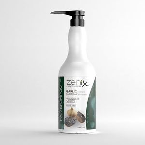 Zenix Garlic Hair Care Shampoo 1000 ml | Haarshampoo met knoflookextract | Intensief herstellende haarkuur | Zoutvrije haarverzorging voor vrouwen en mannen beschadigd haar | Sarimsak Sampuan