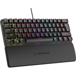 Rampage Plower K60 RMP Blauw Schakel Toetsenbord (PLOWER K60) (NL, Bedraad), Toetsenbord, Zwart