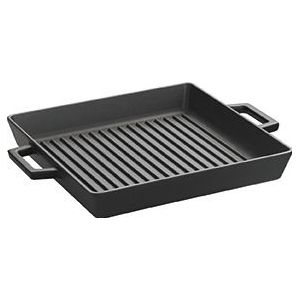 Lava Cast Iron Grill Pan with Metal Handle - 26x32 cm