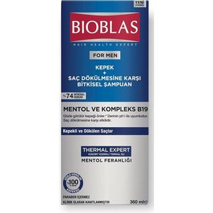 Bioblas Shampoo Tegen Roos en Haaruitval 360ml (Menthol and Complex B19)