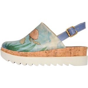 DOGO Akita, Wedge sandaal dames, Meerkleurig, 38 EU