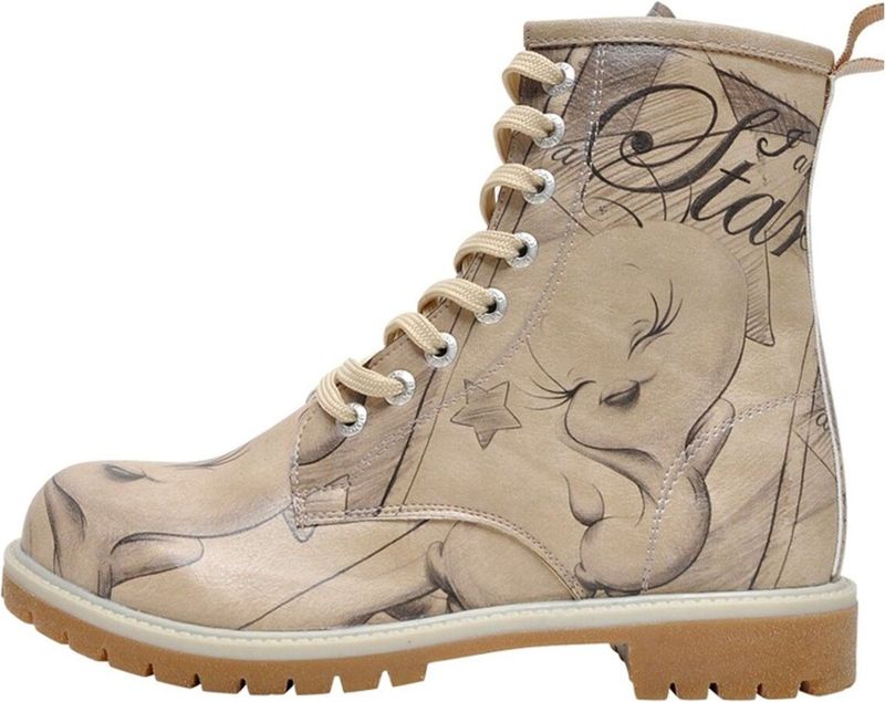 DOGO Boots Tweety Sketch Damen Boots / Female Schnürboots Vegan