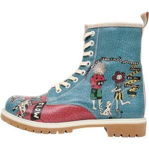 DOGO Femme Cuir Vegan Multicolore Bottes Longues - Bottes de Mode Décontractées Confortables Faites à la Main, Party Motif