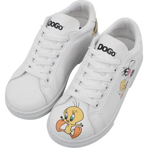 DOGO - Warner Bros Sneakers - Wit - Veganistisch - Meerkleurig