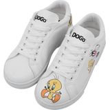 DOGO - Warner Bros - Kindersneakers - Wit - Veganistisch - Meerkleurig