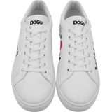 DOGO - Heren Vegan Lederen Sneakers - Wit - Motief-44