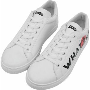 DOGO - Heren Vegan Lederen Sneakers - Wit - Motief-44