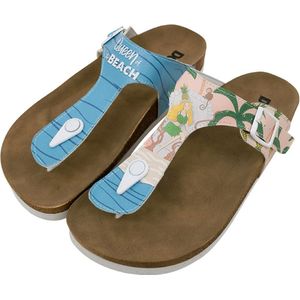 DOGO Veganistische leren sandalen voor dames - Queen of the Beach Motief-41, Meerkleurig, 41 EU