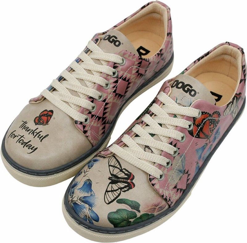 DOGO Sneakers - Thankful for Today - Zwart - Kunstleer