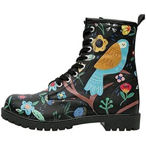 DOGO Boots Flower & Birds Damen Boots / Female Schnürboots Vegan
