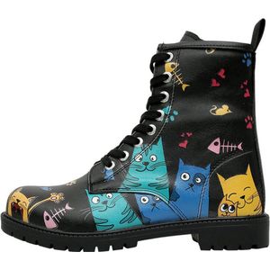 DOGO Dames Laarzen - Cat Lovers BLACK 38