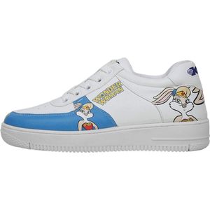 DOGO Sneakers voor dames, veganistisch leer, wit, Warner Bros Wonder Lola Bunny motief, Meerkleurig, 36 EU