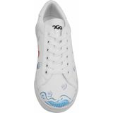 DOGO - Ace Sneakers - Cats on the Beach - Zwart - Textiel