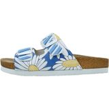 DOGO - Daisy Stripes Sandalen - Blauw - Vegan Leer - Meerkleurig
