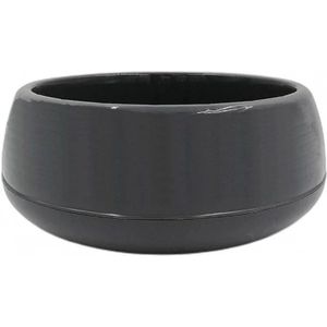 URBNLIVING Kunststof Plantenpot - Zwart Geribbeld, 35x24x24 Tot 43x28x28 Cm, Voor Kunstplanten