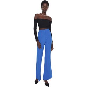Trendyol - High Waist Flare Pants - Donkerblauw