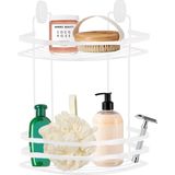 Concorde - Doucherekje hoek model 2-laags - wit - H30 cm - metaal