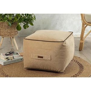 English Home Pouf Pouf Hocker, Quadratisch Sitzpouf, Hochwertiger Sitzhocker, Casha Pouf