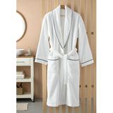 English Home - Badjas - Wit - 100% Turks Katoen - Absorberende Sjaalkraag