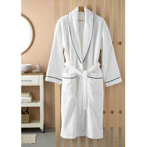 English Home - Badjas - Wit - 100% Turks Katoen - Absorberende Sjaalkraag