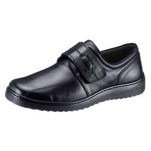 Casual - Zwart - Gladleer - Klittenbandsluiting - Zeer Breed