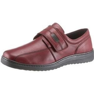 Mocassins - Bordeaux - Gladleer - Klittenbandsluiting - Zeer Breed