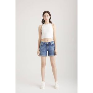 Cup of Joe Denim - Slim Fit - Denim Short - Medium Blue - Regular Waist