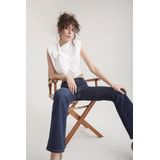 COJ - Laura - Dames Flare Jeans - Dark Blue Vintage