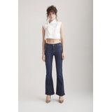 COJ - Laura - Dames Flare Jeans - Dark Blue Vintage