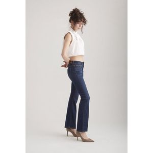 COJ - Laura - Dames Flare Jeans - Dark Blue Vintage