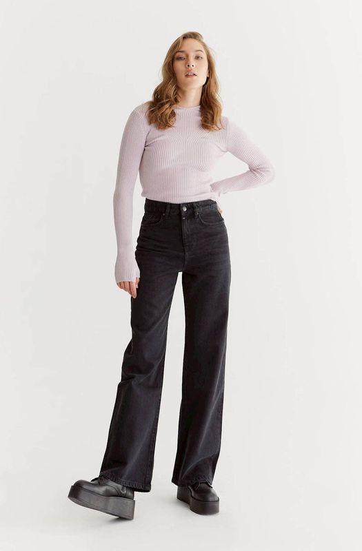 Coj - Maria - Jeans - Zwart - Wijd Pasvorm - 100% Katoen