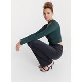 COJ - Matilda - Dames Flare Jeans - Black Vintage