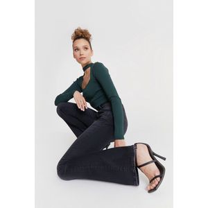 COJ - Matilda - Dames Flare Jeans - Black Vintage