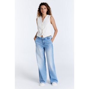 COJ Chino Broek - Blauwe Denim - Dames - Wide Leg
