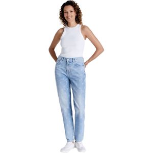 C.O.J. Denim - Daisy Mom Jeans - Licht Blauw - Gebruikt Gewassen Denim - Hoge Taille
