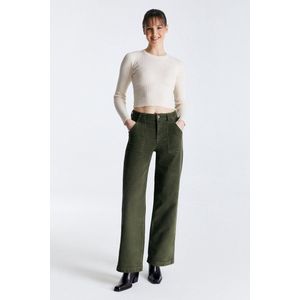 COJ - Lulu Cord - Wide Leg Jeans - Green