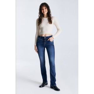 Cup of Joe Denim - Judith - Bootcut Jeans - Donkerblauw - 5-pocket model