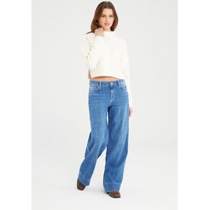 Cup of Joe - Denim Layla - Damesjeans - Medium Blue - Wide Leg - Baggy