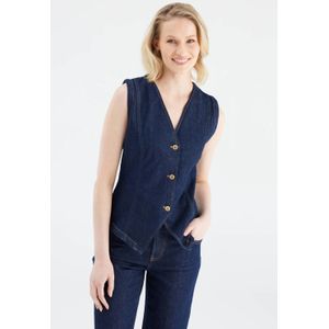 Cup of Joe Denim - Gilet - Donkerblauw - Mouwloos - V-hals