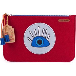 BiggDesign Handtas voor Dames - Kleine Tas met Rits - Handtasje voor School - Etui - Portemonnee - Rood - 24 cm
