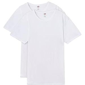 Dagi - Basic Katoenen Ondershirt - Wit - 2 Stuks