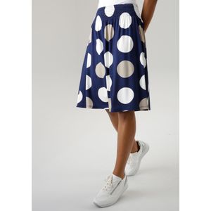 Aniston SELECTED Zomerrok met gesmokte tailleband en stippenprint