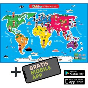 Akar Toys - World - Speelmat / Speeltapijt / Speelmat Foam / Speelgoed / Met GRATIS App - 150x100cm