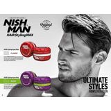 NISHMAN - Haarstyling Wax 04 - Rugby - 150g - Natuurlijke Glans - Sterke Hold