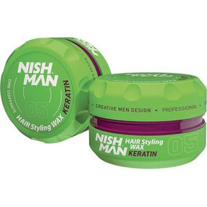 NISHMAN - Haarstyling Wax - 150g - Natuurlijke Glans - Sterke Hold