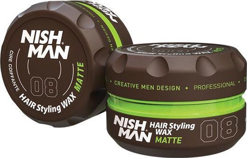 Nish Man - 08 - Haarwax - 150 ml - Matterend Effect