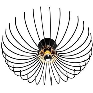 Homemania Wandlamp Lion, wandlamp, zwart van metaal, 56 x 56 x 16 cm, 1 x E27, max. 100 W